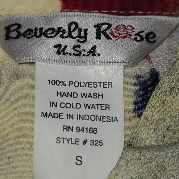 Beverly Rose USA Womens Small Button Up Shirt Art to Wear Abstract Watercolor - Picture 2 of 9